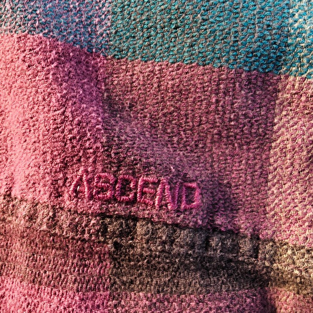 Ascend Flannel Finn Organic Cotton Long-Sleeve Button Down Shirt - L - Pink Blue - Picture 4 of 6